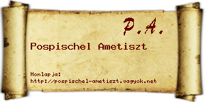 Pospischel Ametiszt névjegykártya